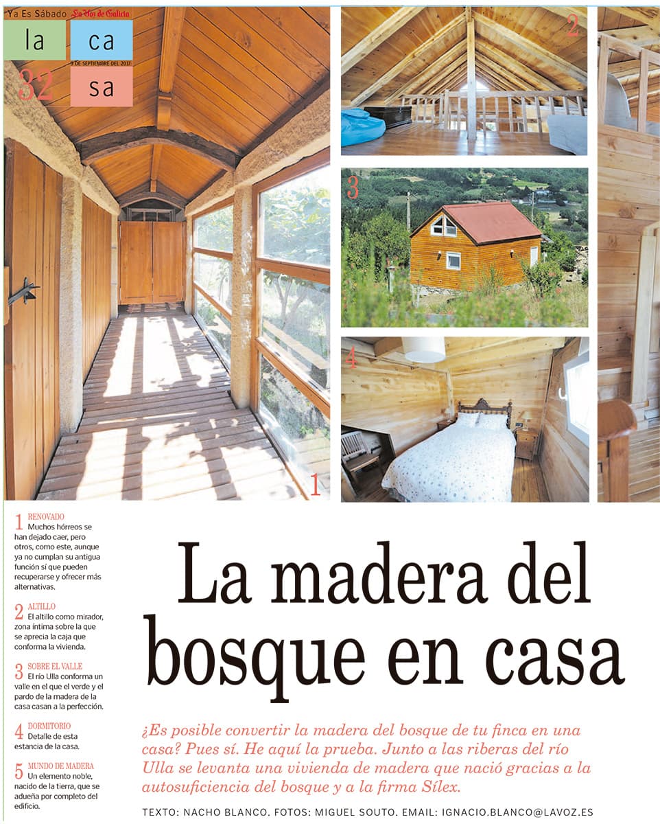 La madera del bosque en casa